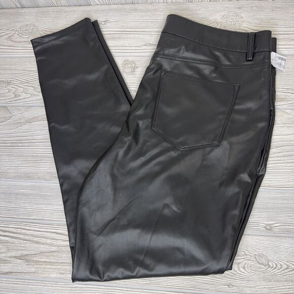 Maurices RTV Perfect Faux Leather Skinny High Rise Pant Women's 18 Reg Black NWT - Picture 1 of 14